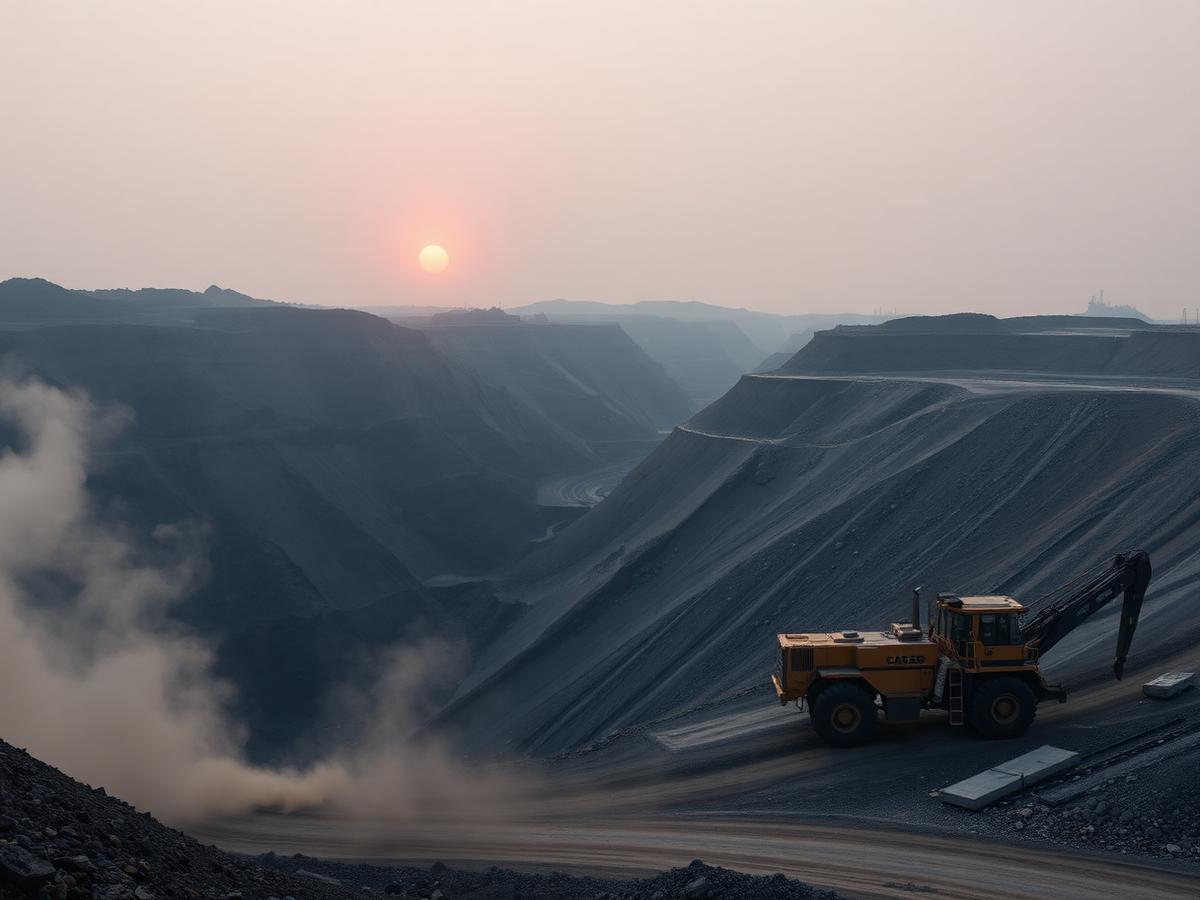 Rare earth minerals open pit mine